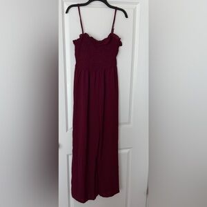 Wine red jumpsuit